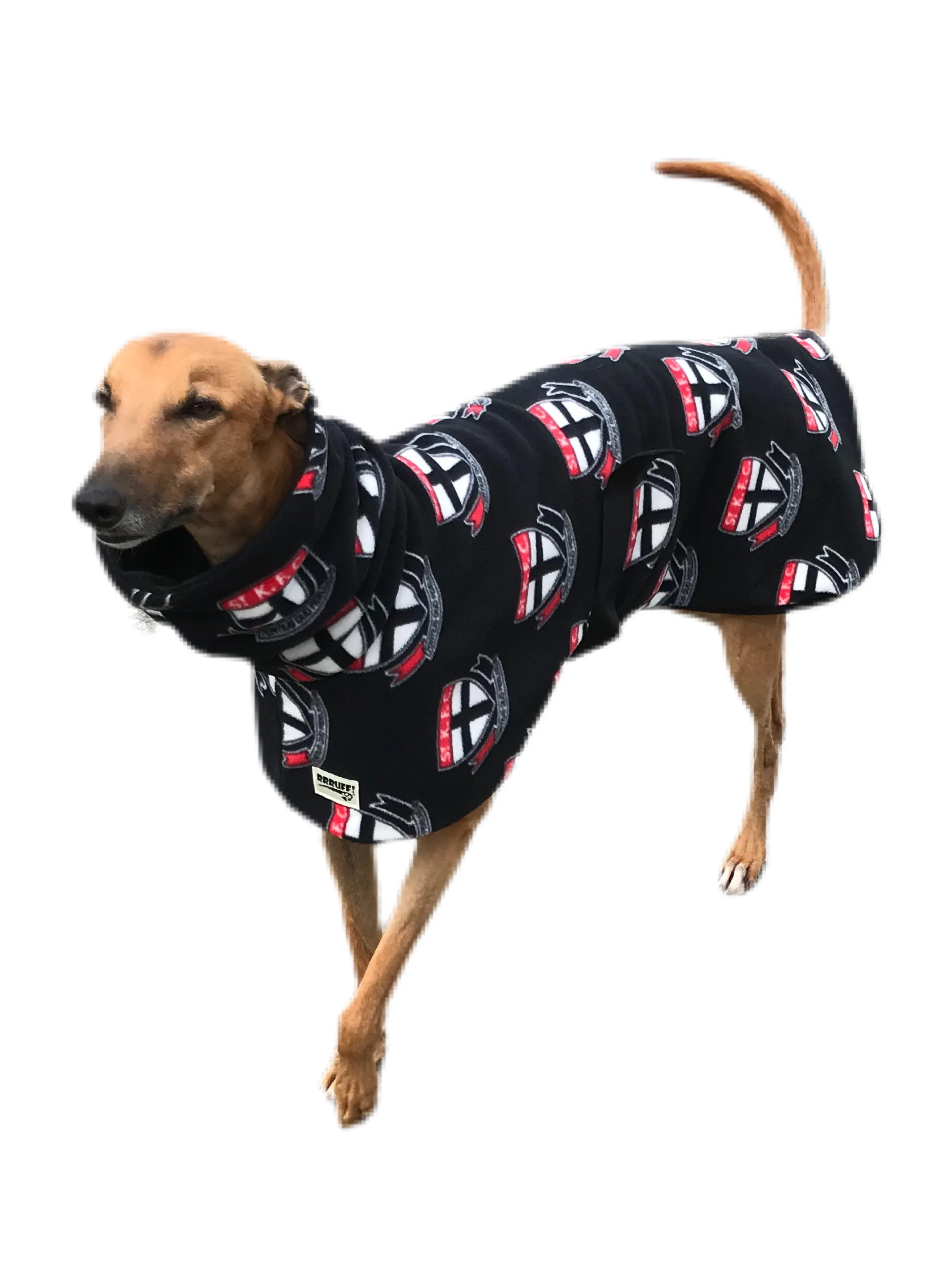 AFL St Kilda inspired greyhound coat deluxe style double polar fleece washable