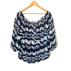 Allison Joy Blue Off The Shoulder Top- Size XL