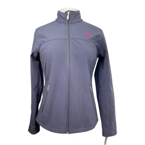 Ariat 'New Team' Softshell Jacket in Grey/Purple - Women's Medium