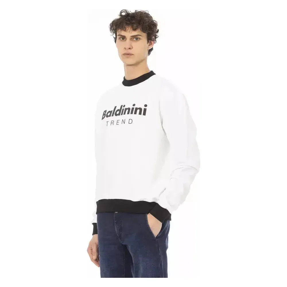 Baldinini Trend White Cotton Men's Sweater