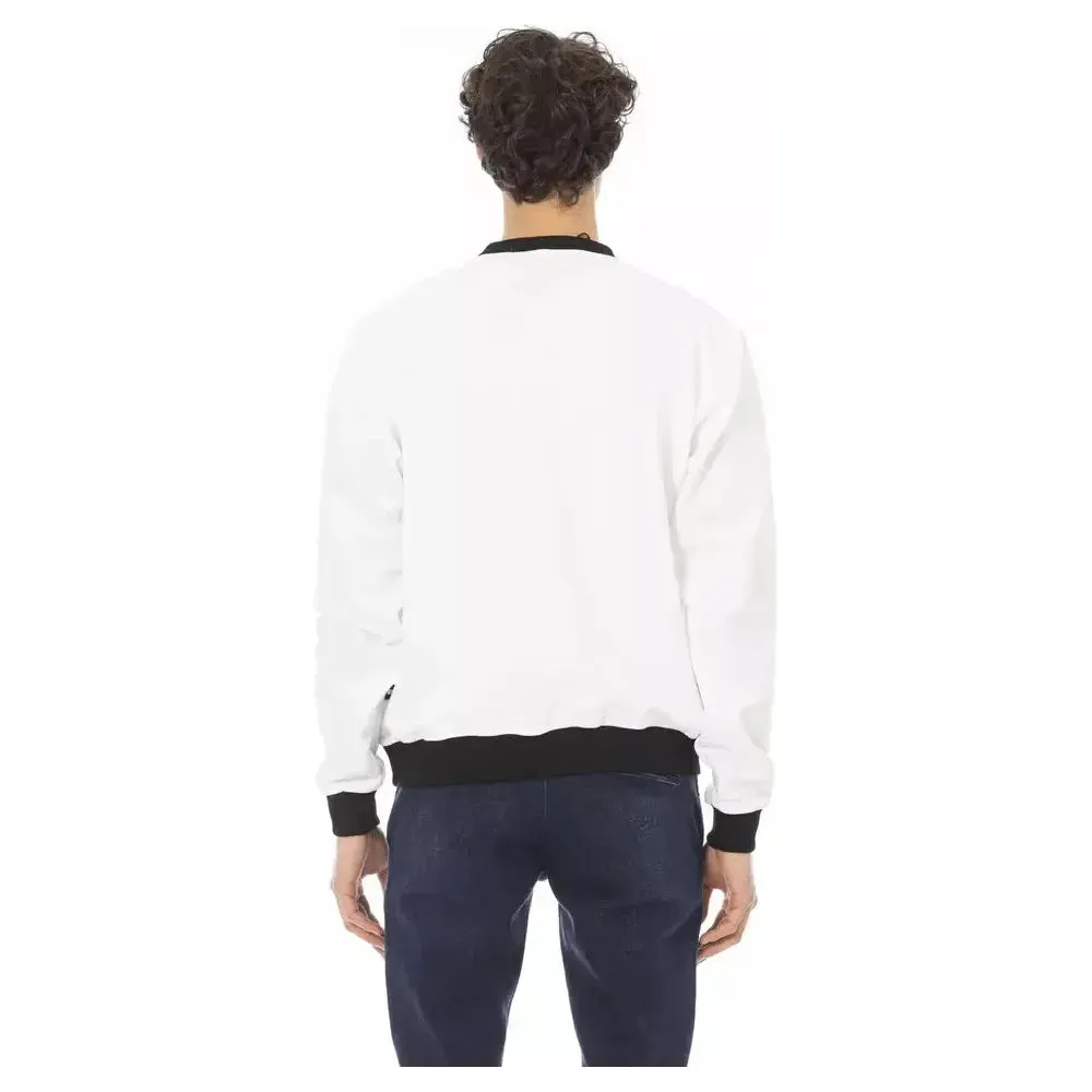 Baldinini Trend White Cotton Men's Sweater
