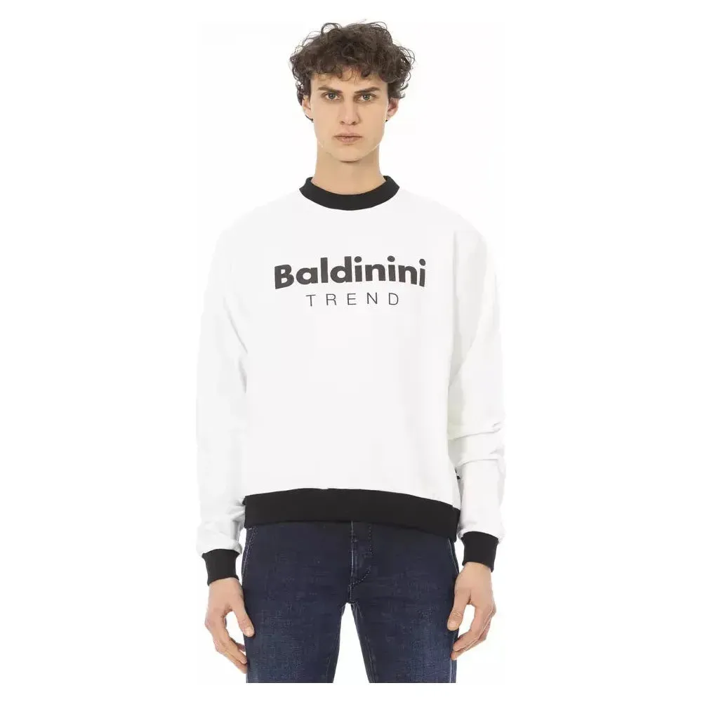 Baldinini Trend White Cotton Men's Sweater