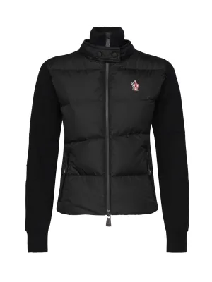 Black Nylon Jacket with Down Padding