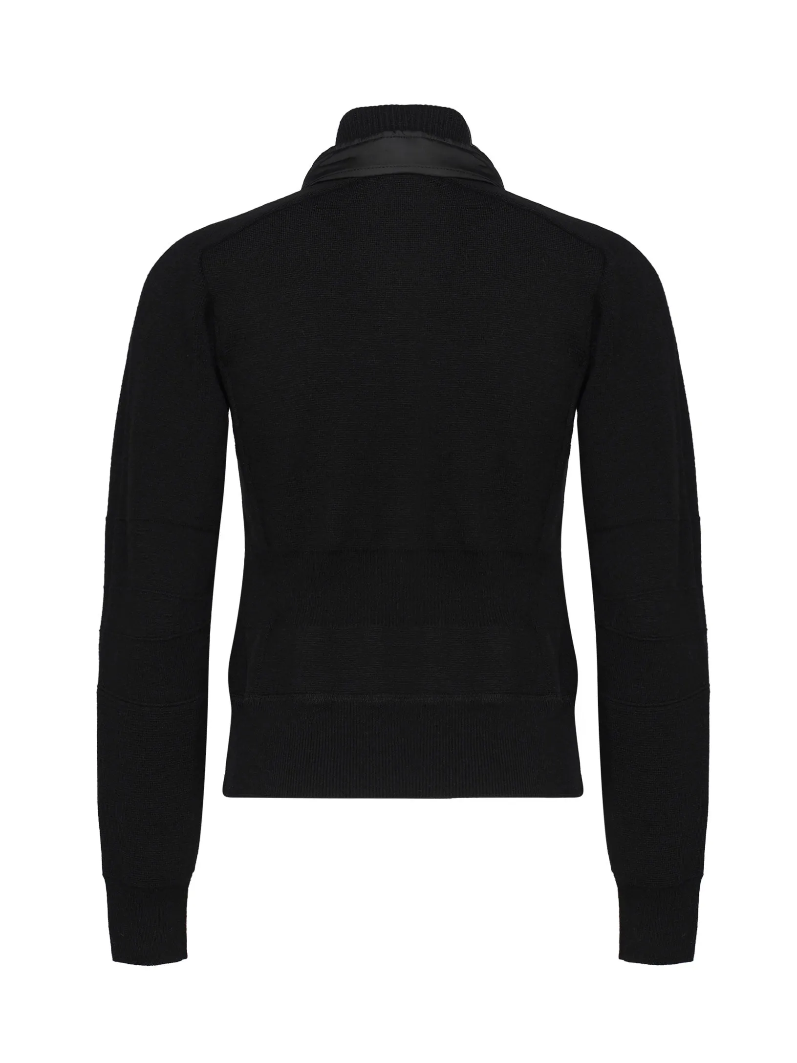 Black Nylon Jacket with Down Padding