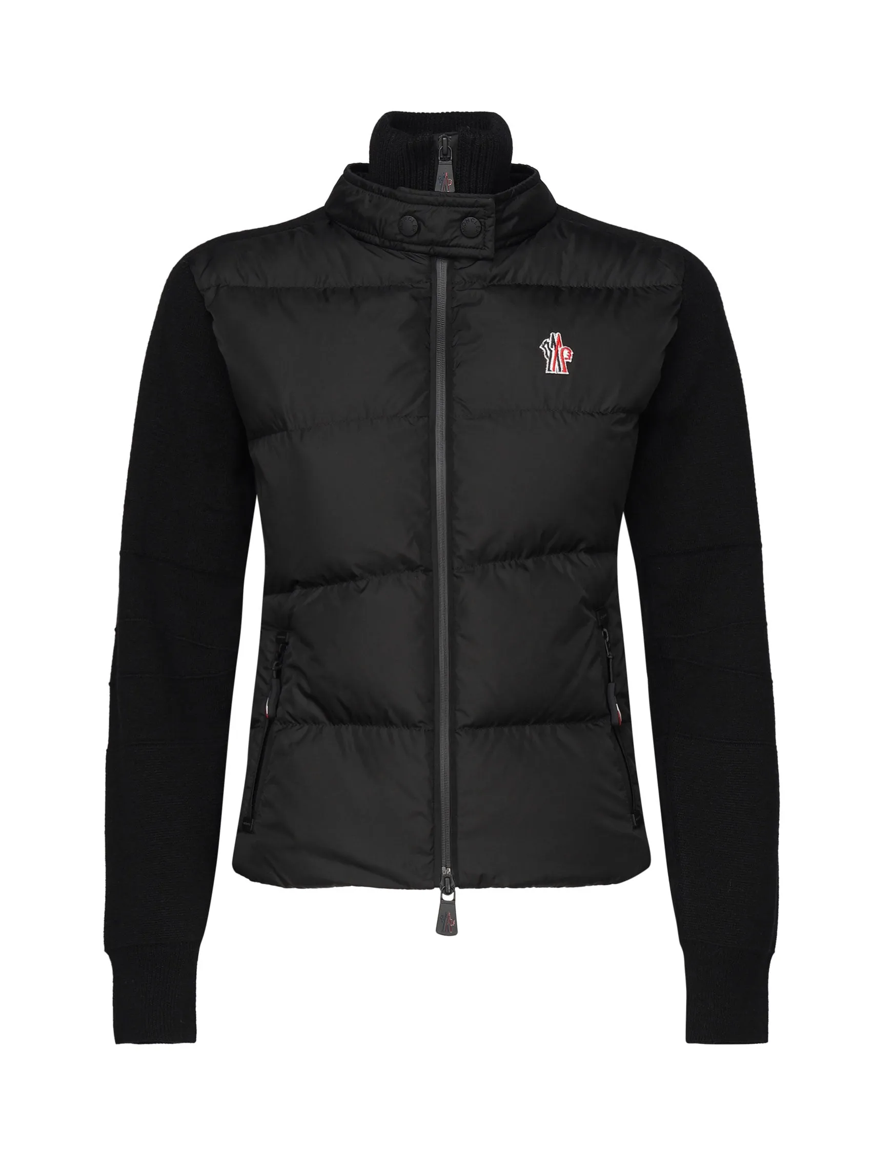 Black Nylon Jacket with Down Padding