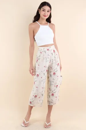 BOTANNIA FLORAL PANTS IN CREAM