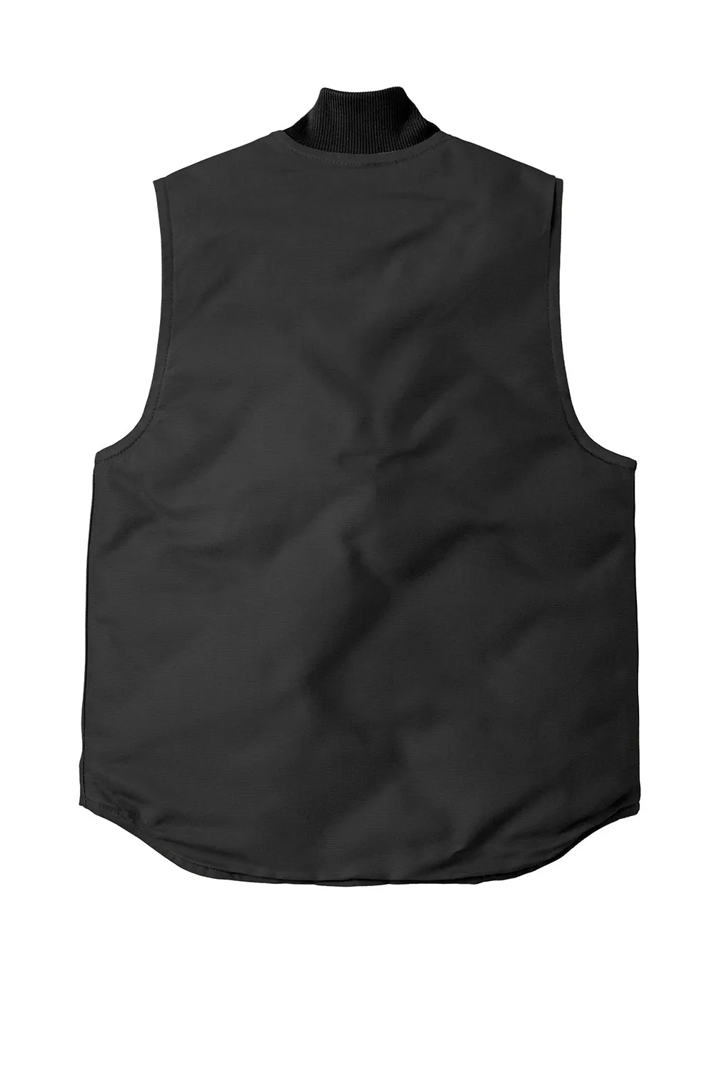 Carhartt Mens Wind & Water Resistant Duck Cloth Full Zip Vest - Black