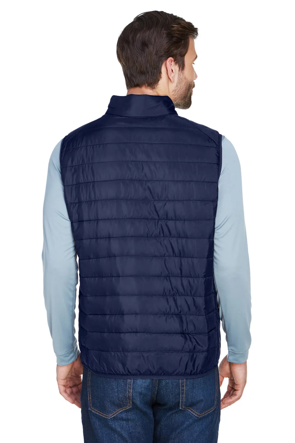 Core 365 Mens Prevail Packable Puffer Water Resistant Full Zip Vest - Classic Navy Blue