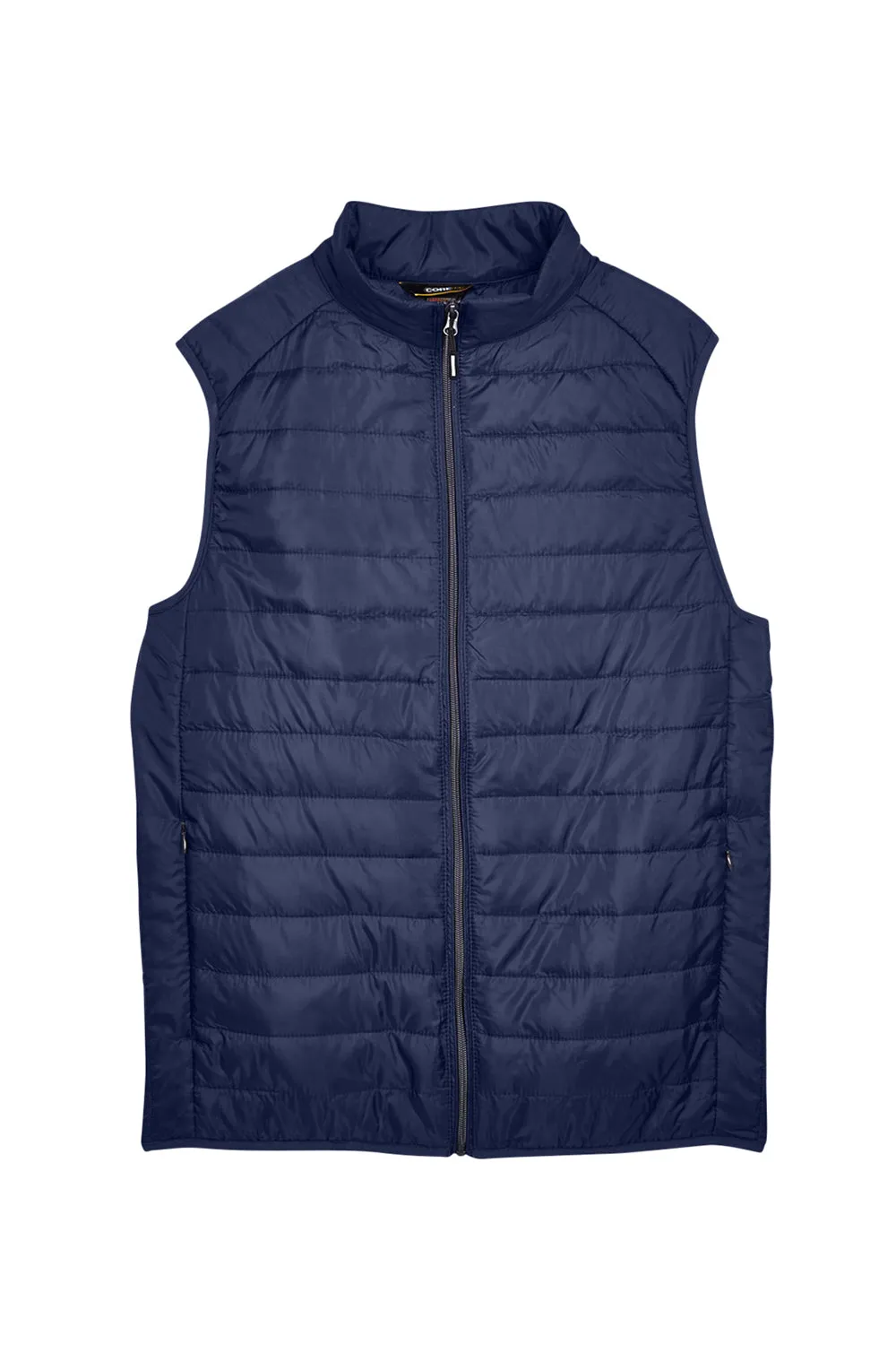 Core 365 Mens Prevail Packable Puffer Water Resistant Full Zip Vest - Classic Navy Blue