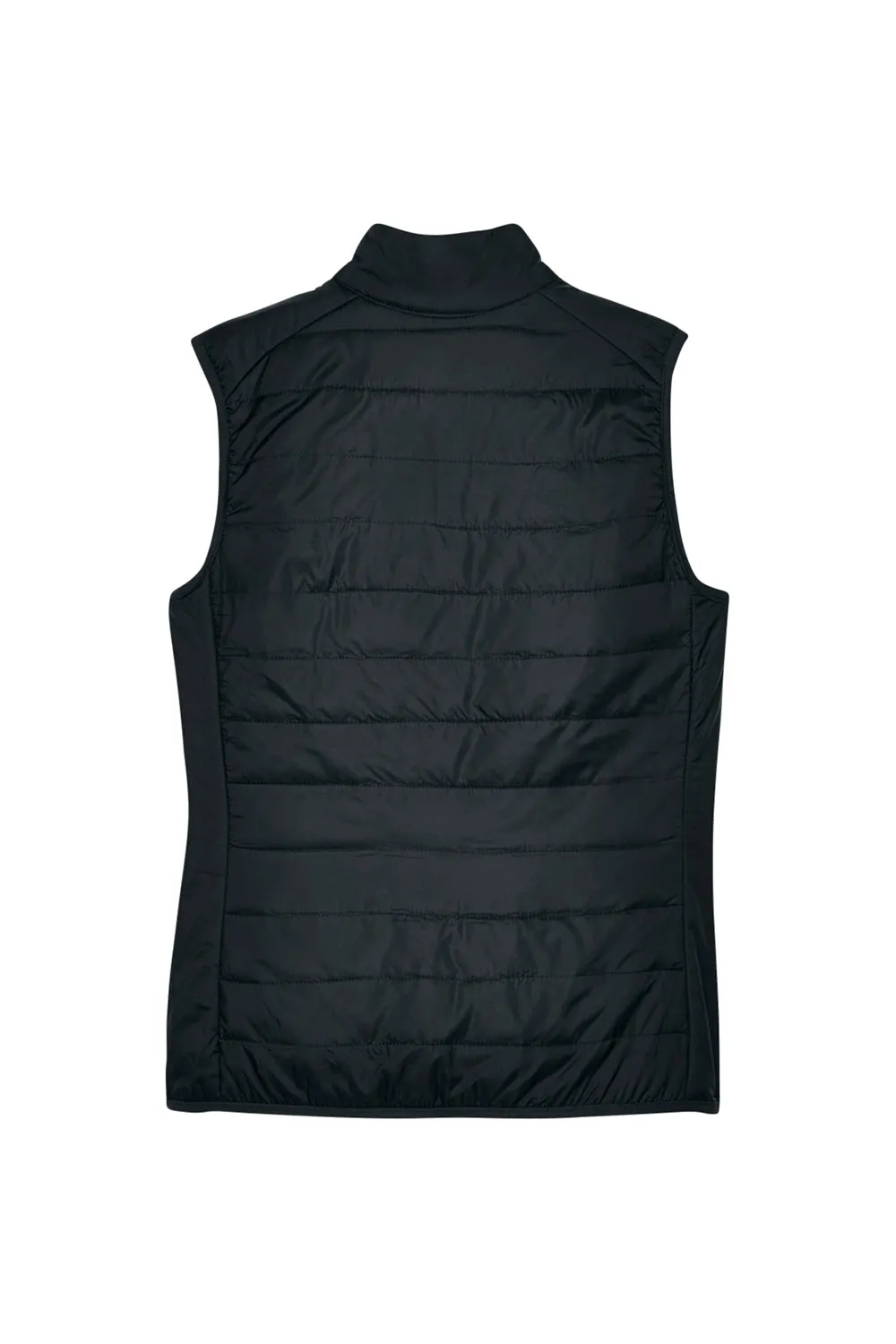 Core 365 Womens Prevail Packable Puffer Water Resistant Full Zip Vest - Black