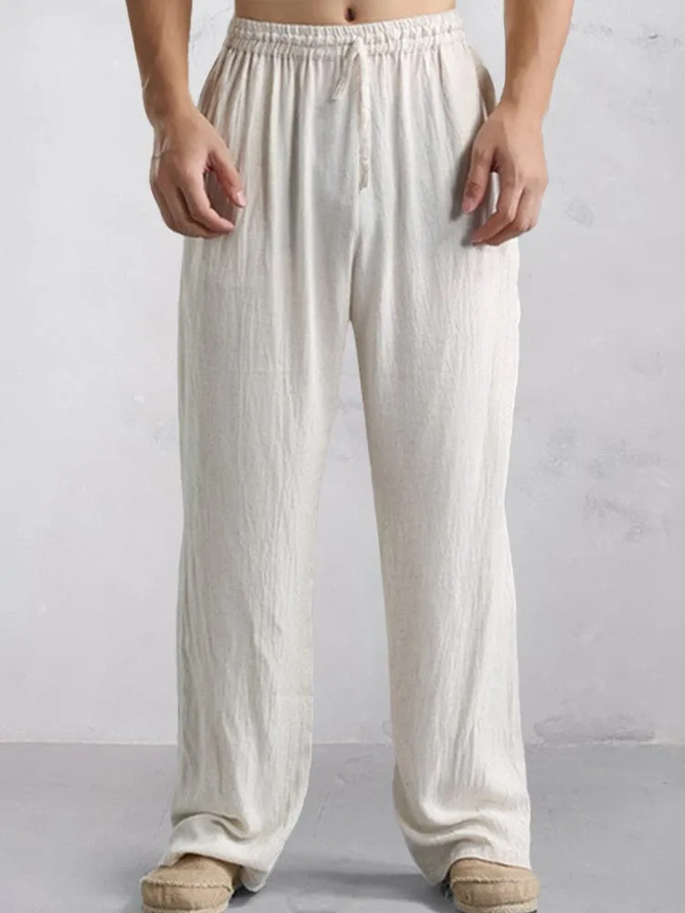 Cotton Linen Loose Fit Casual Pants
