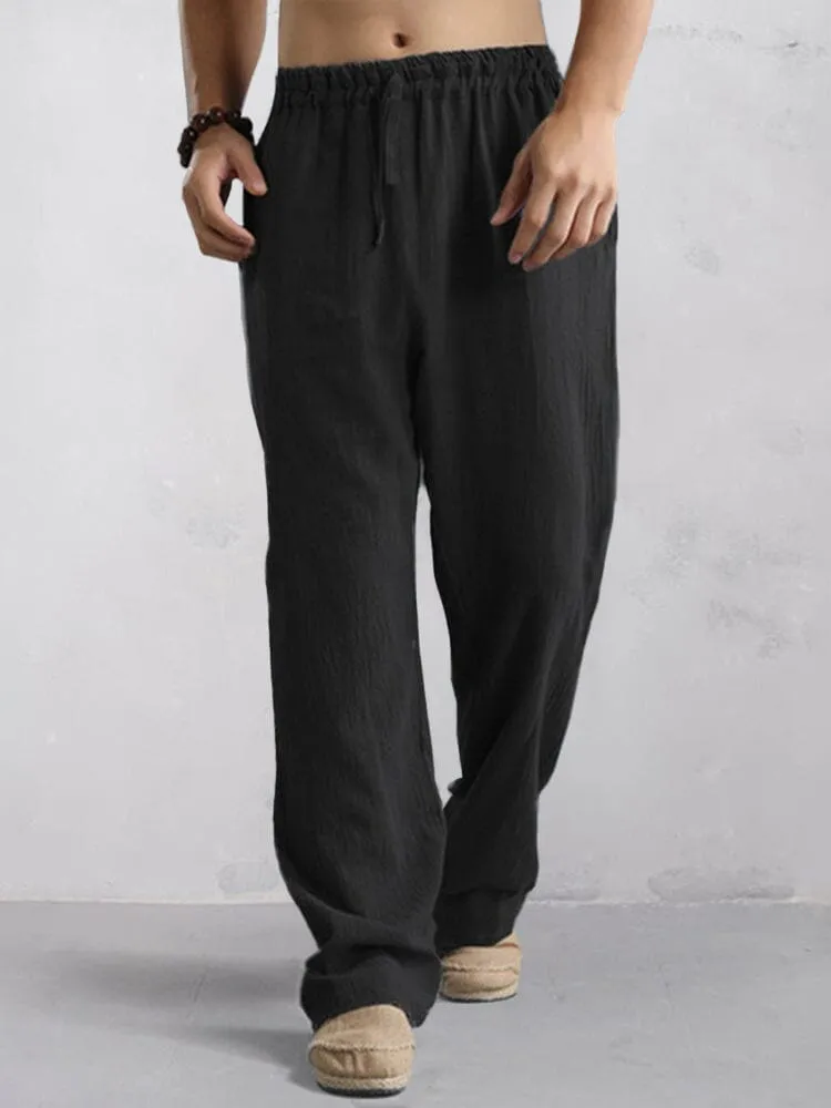 Cotton Linen Loose Fit Casual Pants
