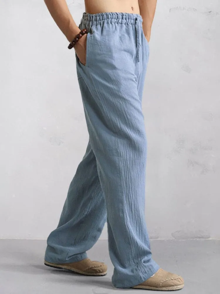 Cotton Linen Loose Fit Casual Pants