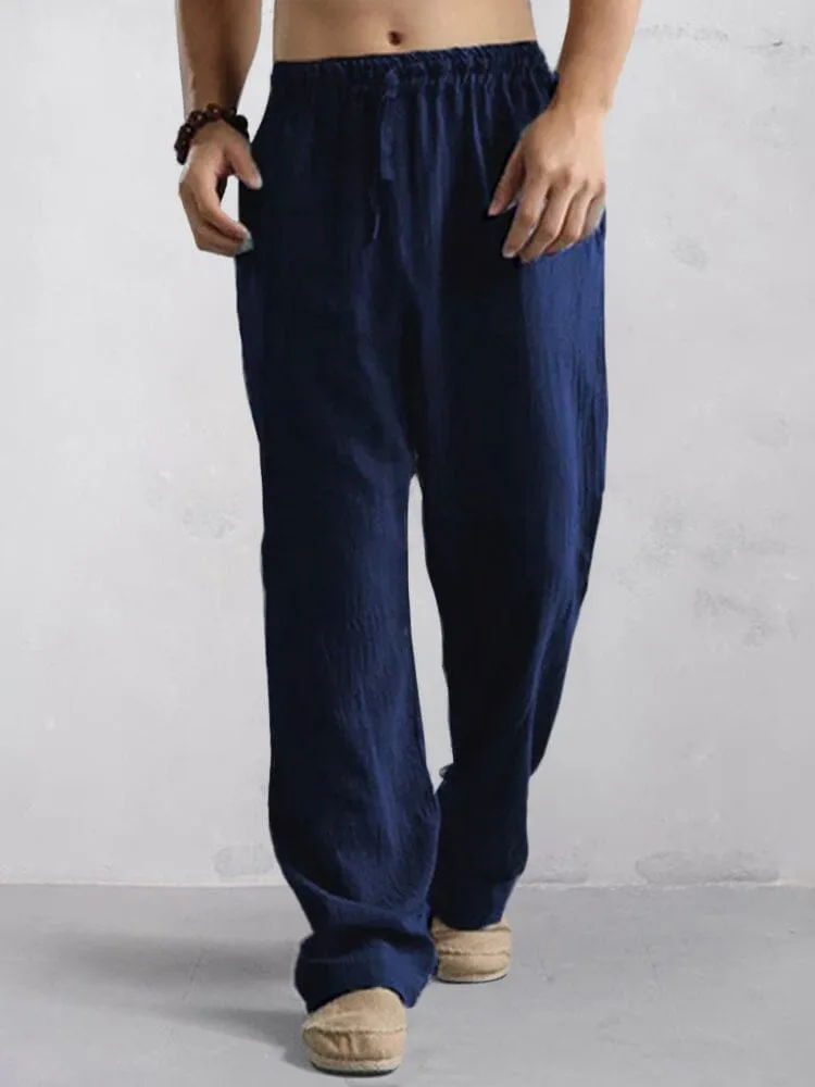 Cotton Linen Loose Fit Casual Pants