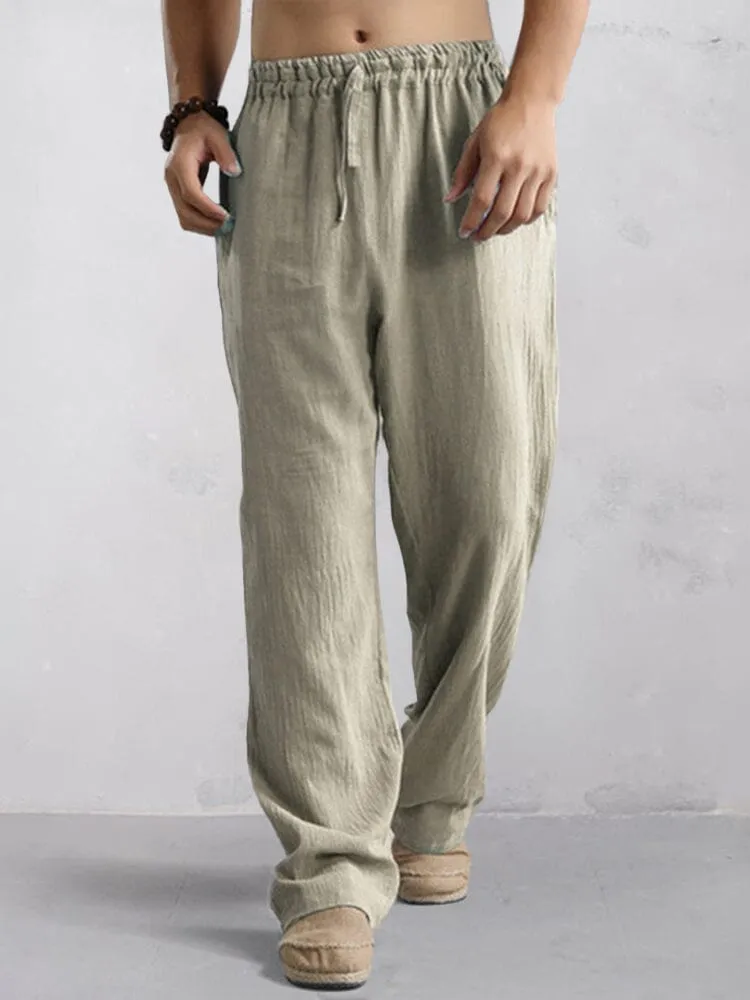 Cotton Linen Loose Fit Casual Pants