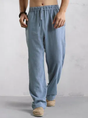 Cotton Linen Loose Fit Casual Pants