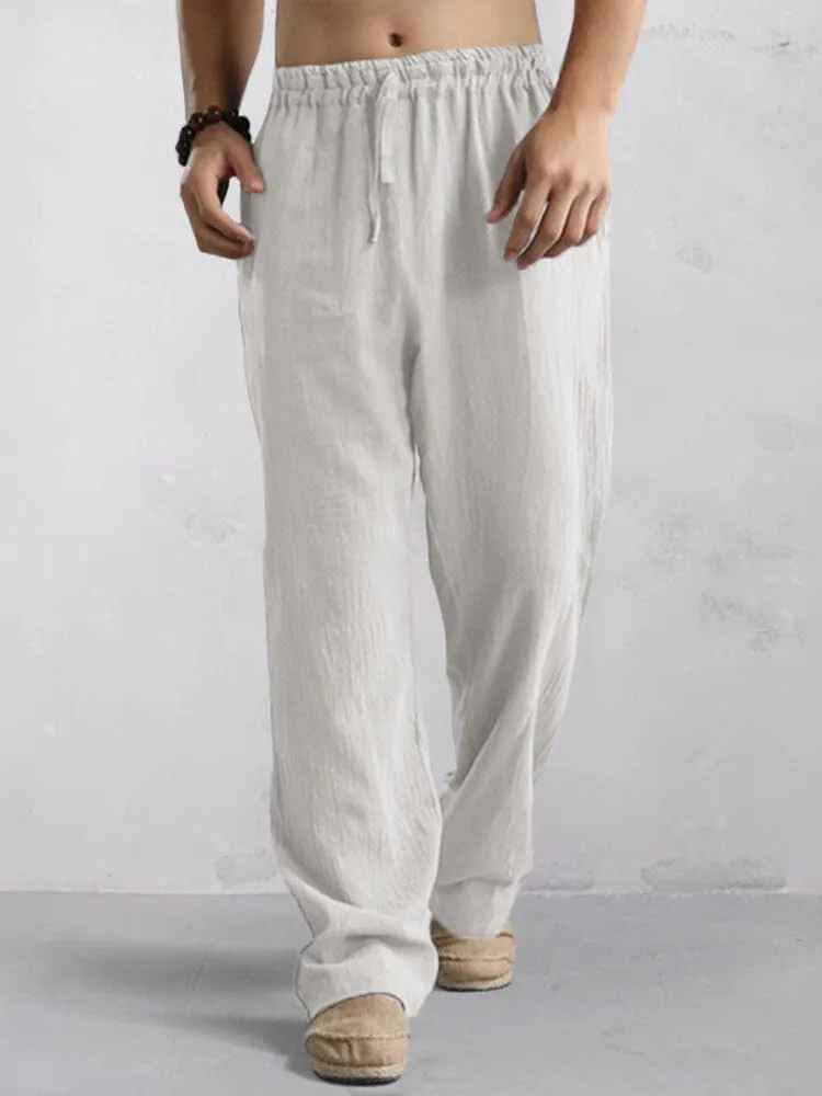 Cotton Linen Loose Fit Casual Pants