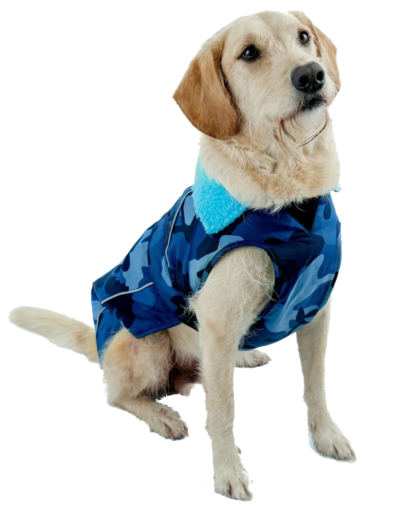 Dog Dryrobe in Blue Camo & Blue