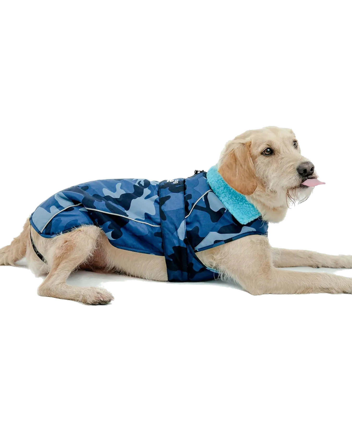 Dog Dryrobe in Blue Camo & Blue