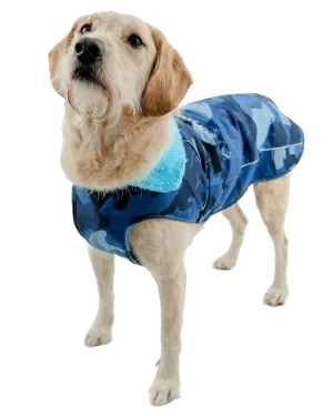 Dog Dryrobe in Blue Camo & Blue