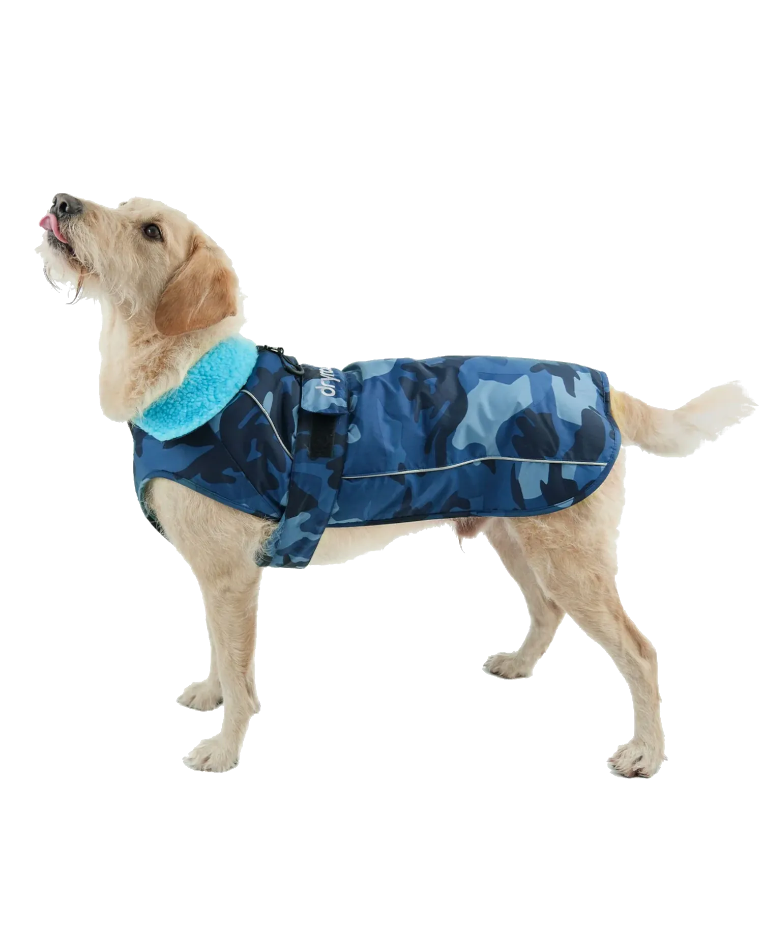 Dog Dryrobe in Blue Camo & Blue
