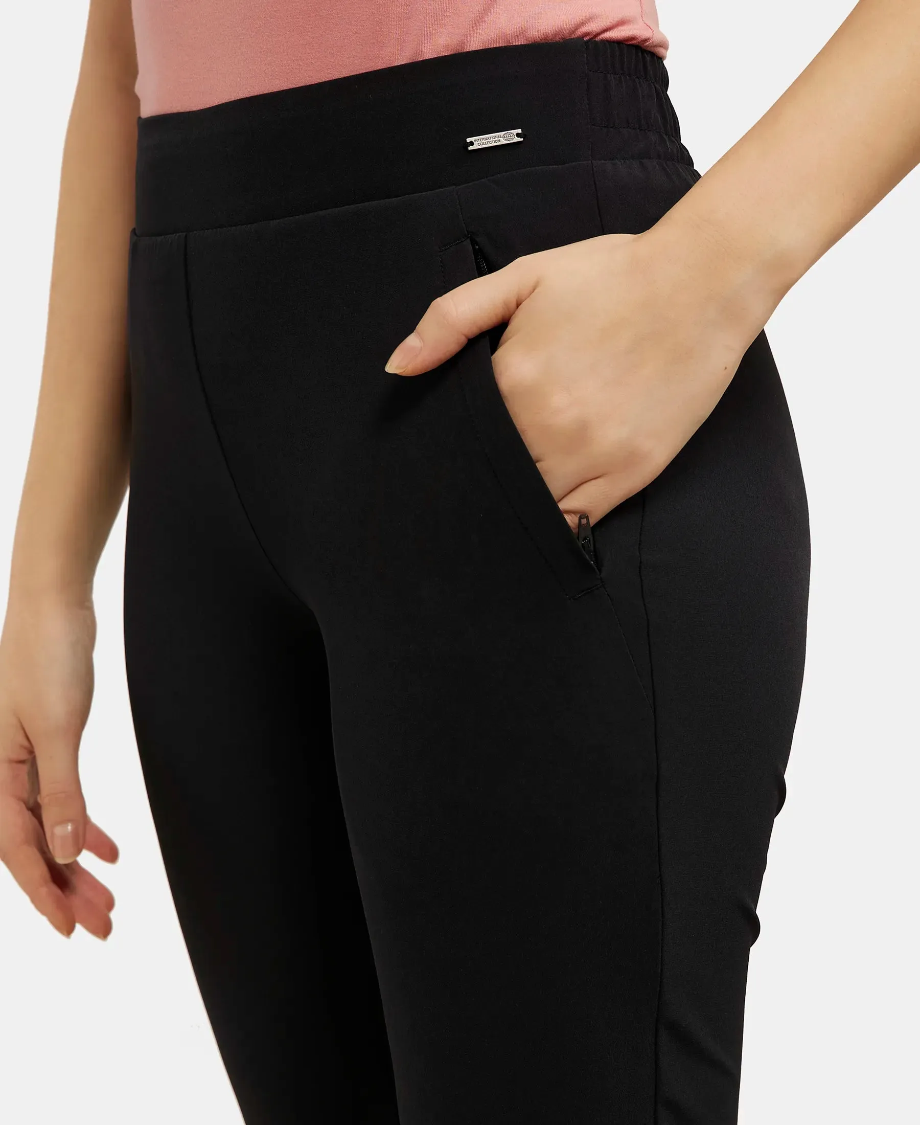Environment Friendly Recycled Microfiber All Day Pants with StayFresh Treatment - Black