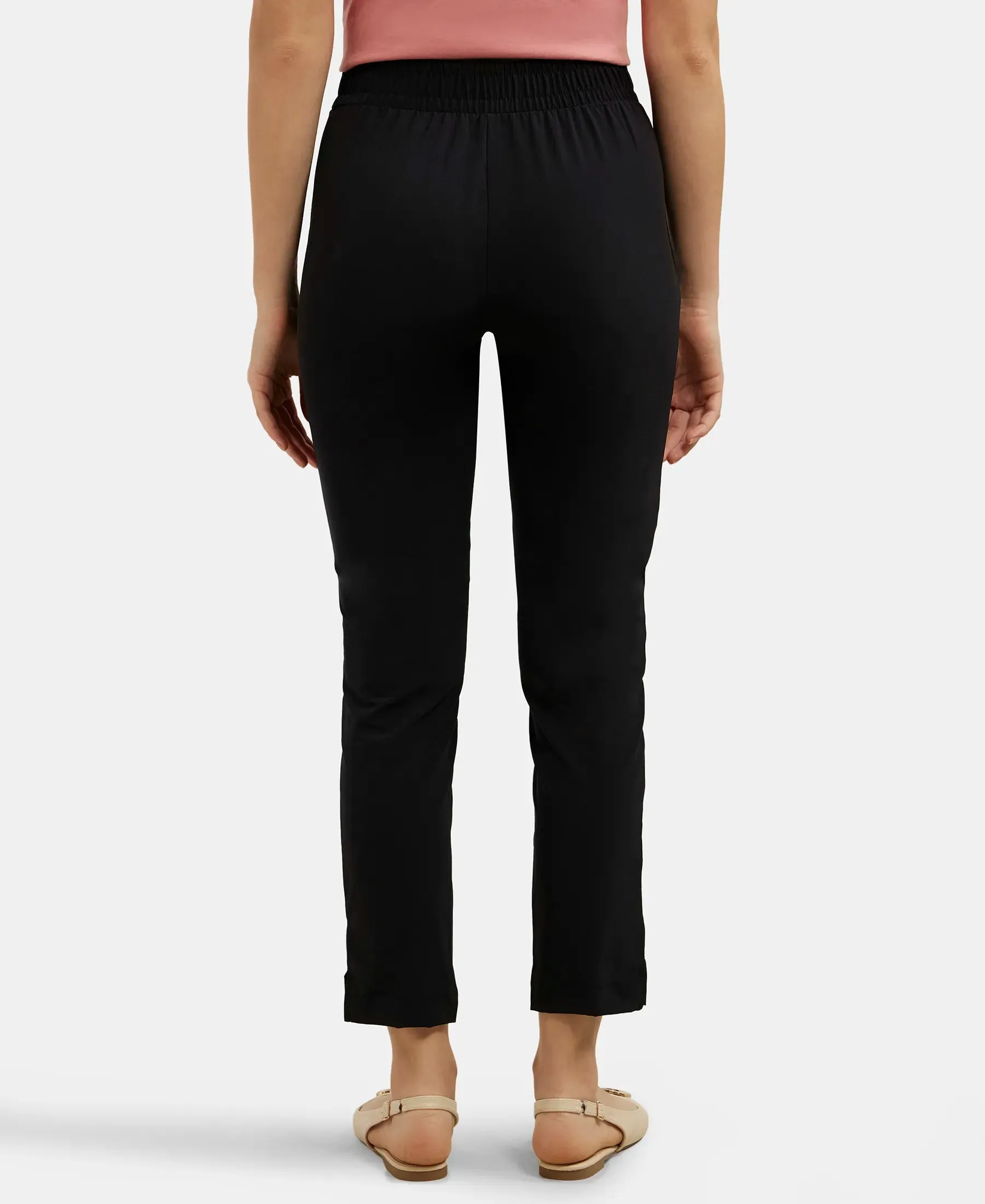 Environment Friendly Recycled Microfiber All Day Pants with StayFresh Treatment - Black
