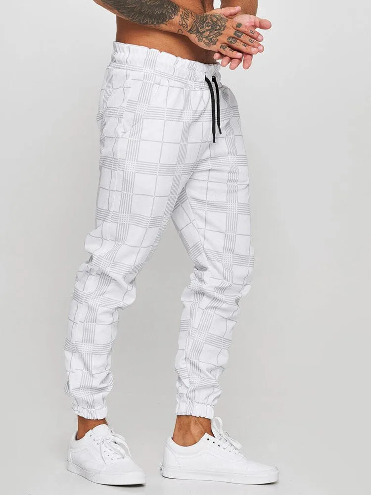 fitness casual printed drawstring pants