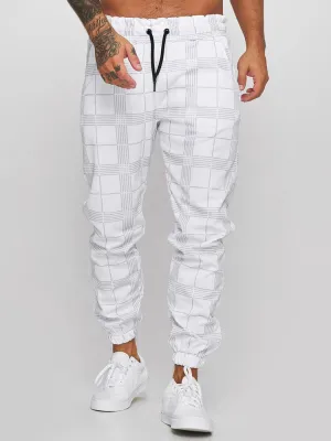 fitness casual printed drawstring pants
