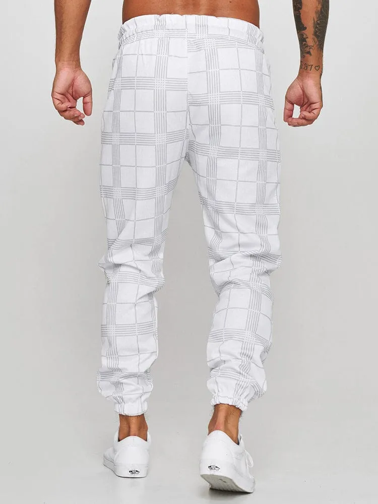 fitness casual printed drawstring pants
