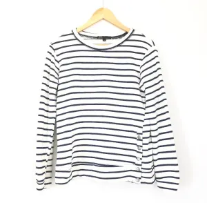 Gibson Striped Sweater Shirt With Side Buttons- Size S