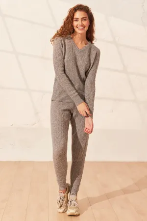 Gray Cashmere and Wool Amelia Women's Sweater