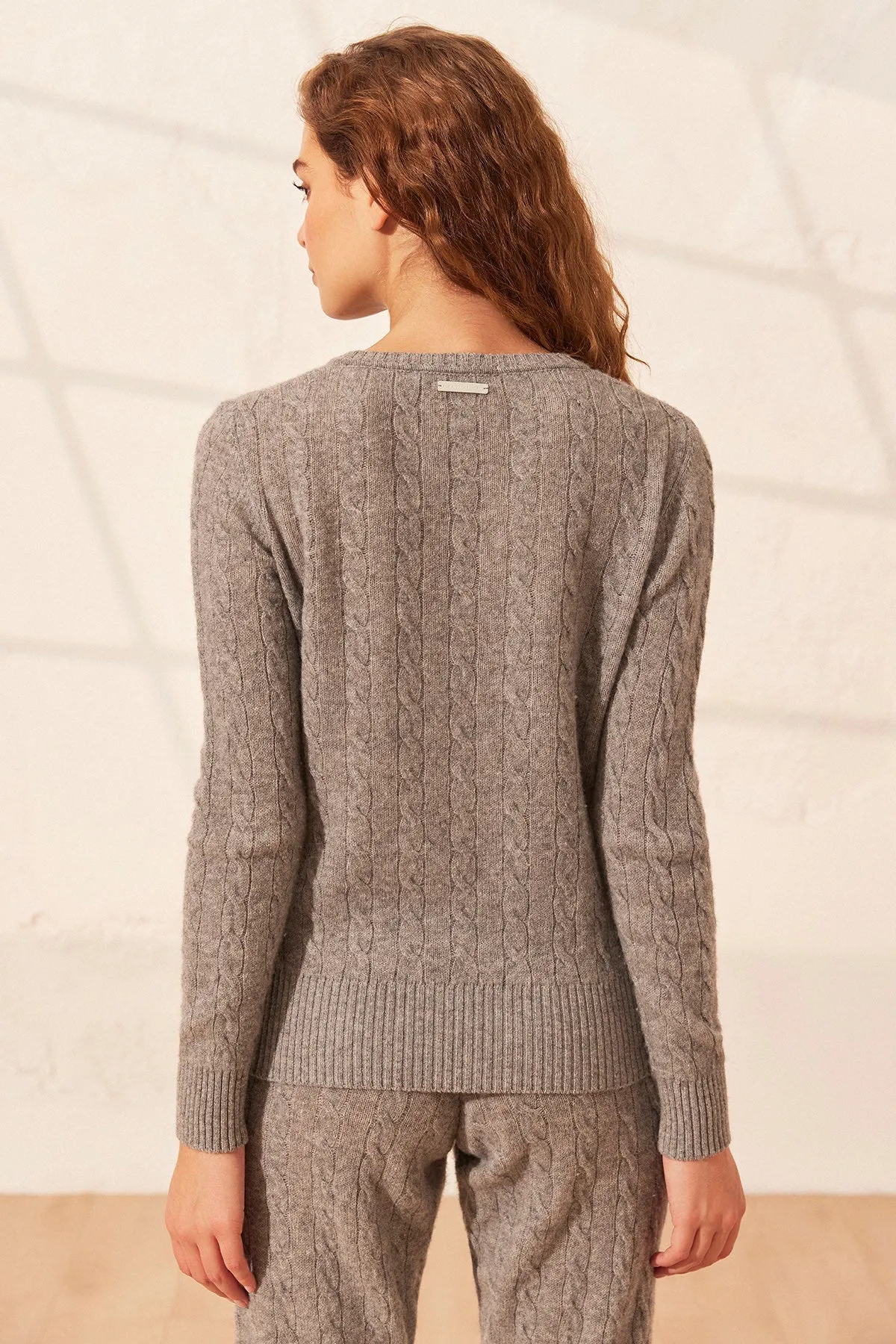 Gray Cashmere and Wool Amelia Women's Sweater