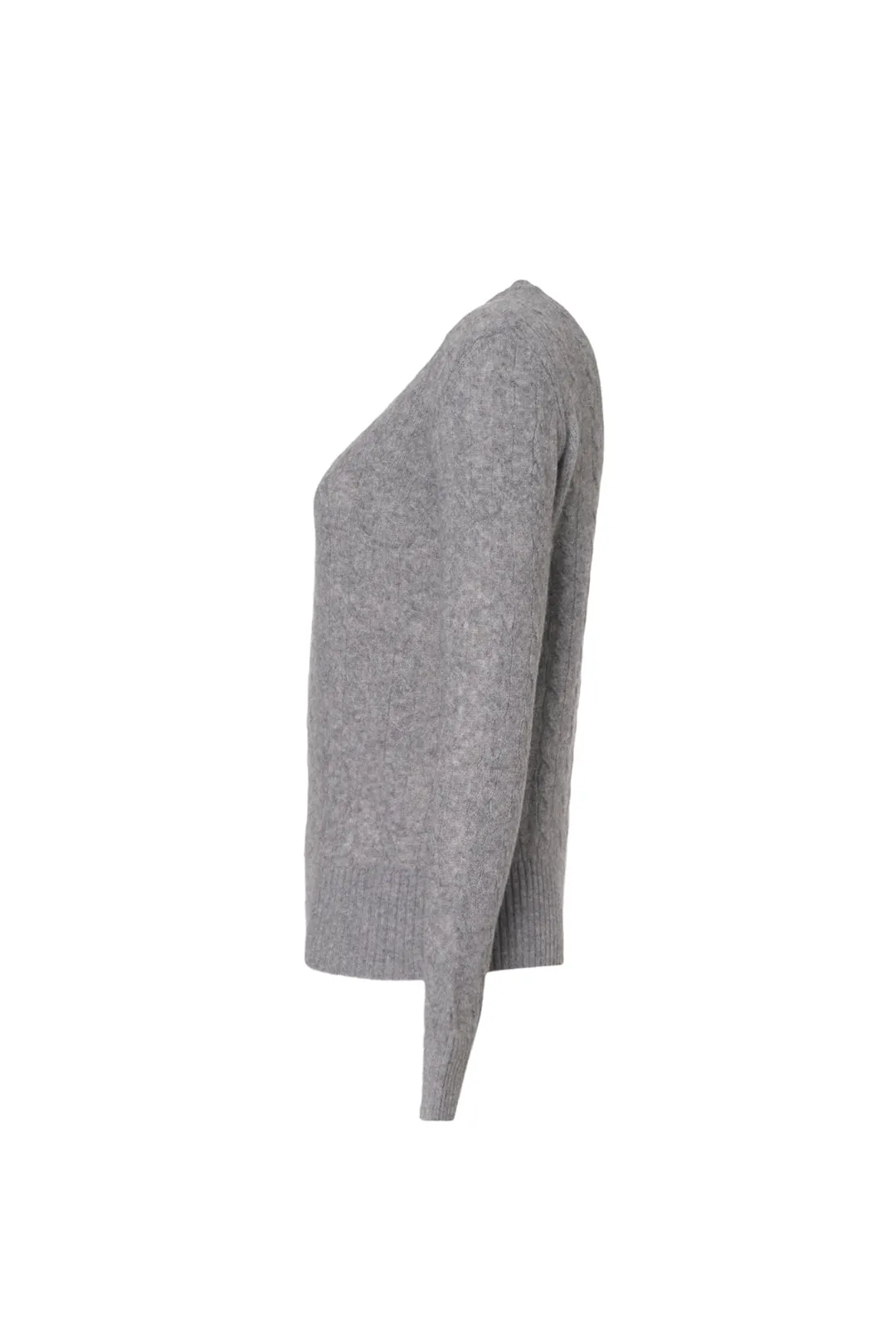 Gray Cashmere and Wool Amelia Women's Sweater