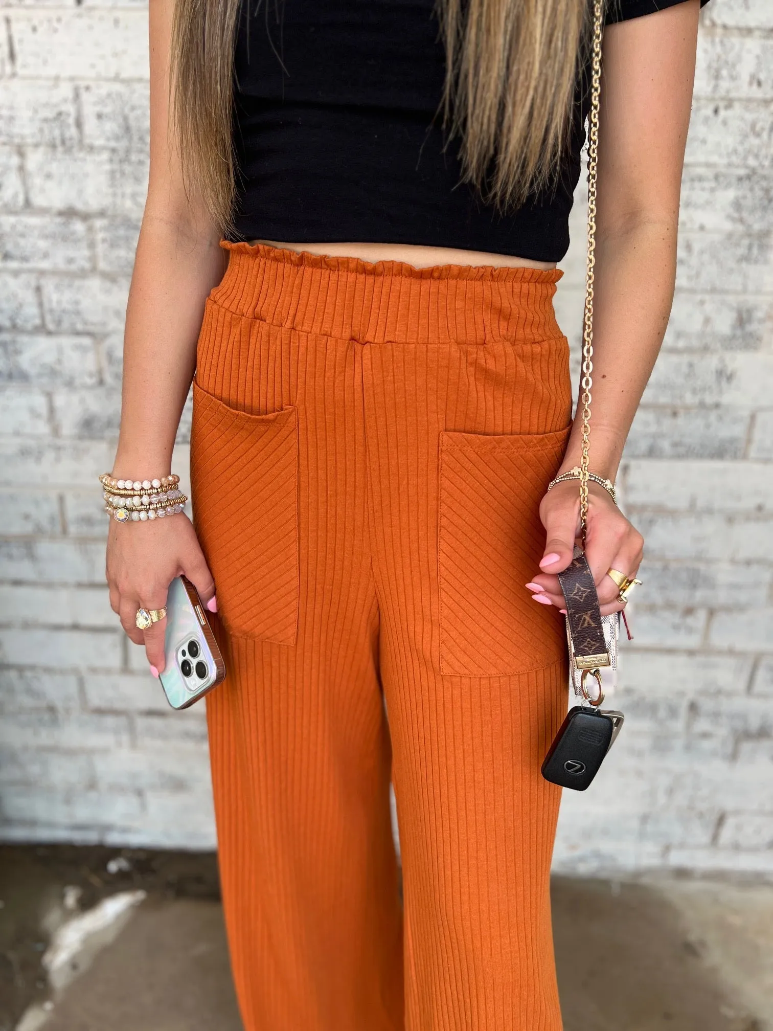Happy Days Pants-Rust*