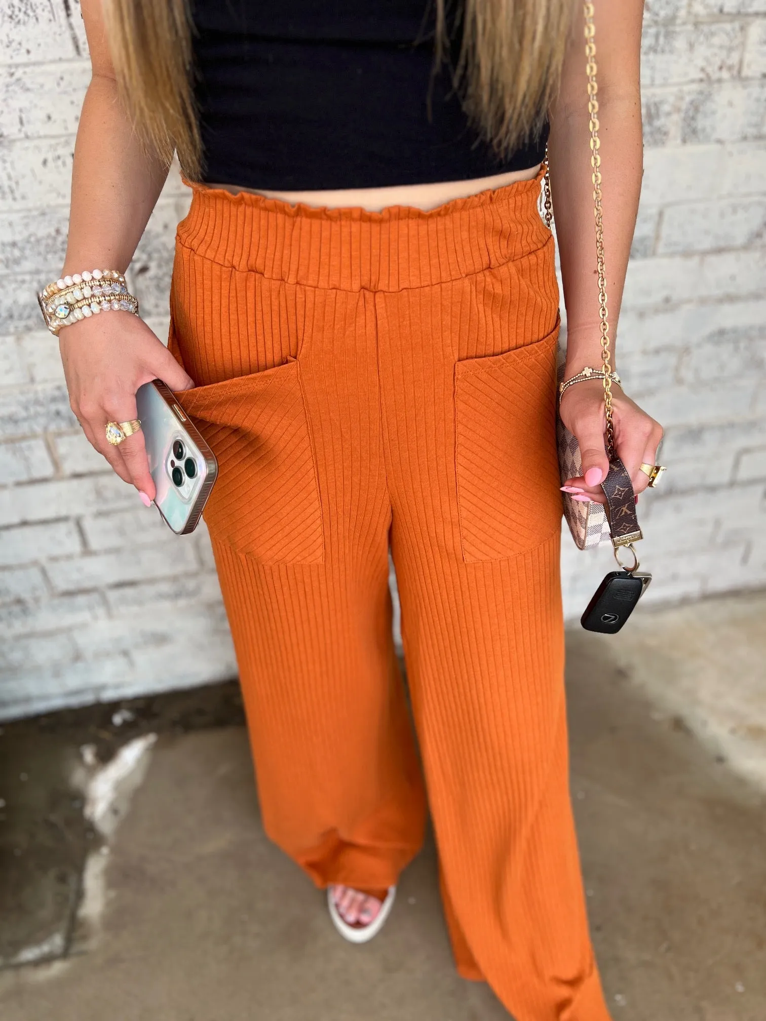 Happy Days Pants-Rust*