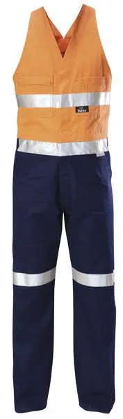 Hard Yakka Hi-Vis 2Tone Action Back Cotton Taped Overall (Y01055)