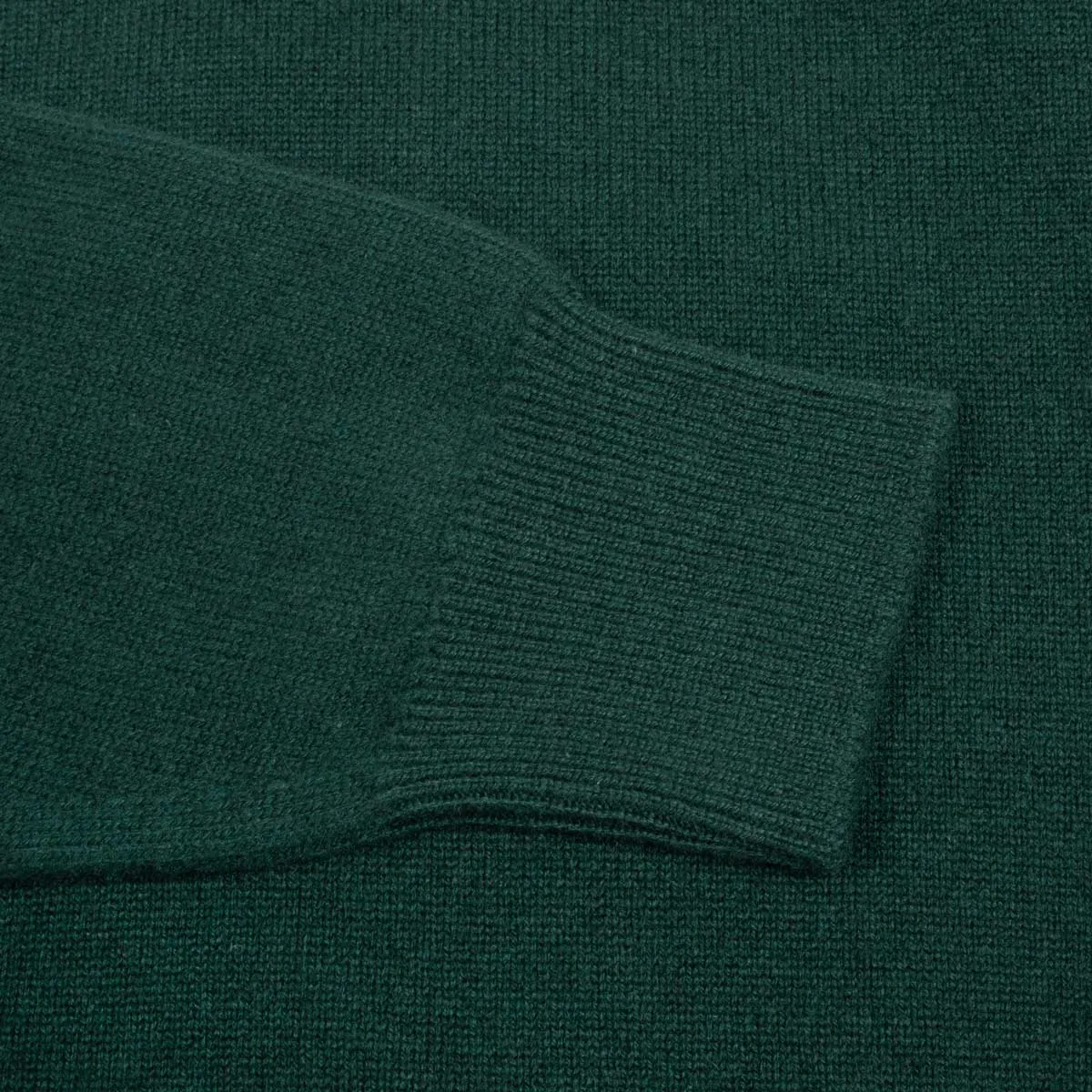 Holly Green Tiree 4ply Crew Neck Cashmere Sweater