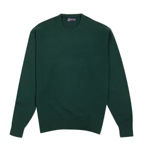 Holly Green Tiree 4ply Crew Neck Cashmere Sweater