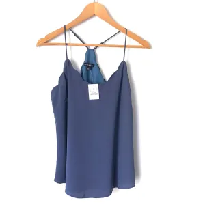 J Crew Mercantile Slate Blue Scalloped Trim Cami NWT- Size 2
