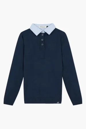 Jean Bourget Marine Blue Polo Boys Sweater