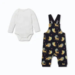 Leopard Print Overalls & Bodysuit Outfit
