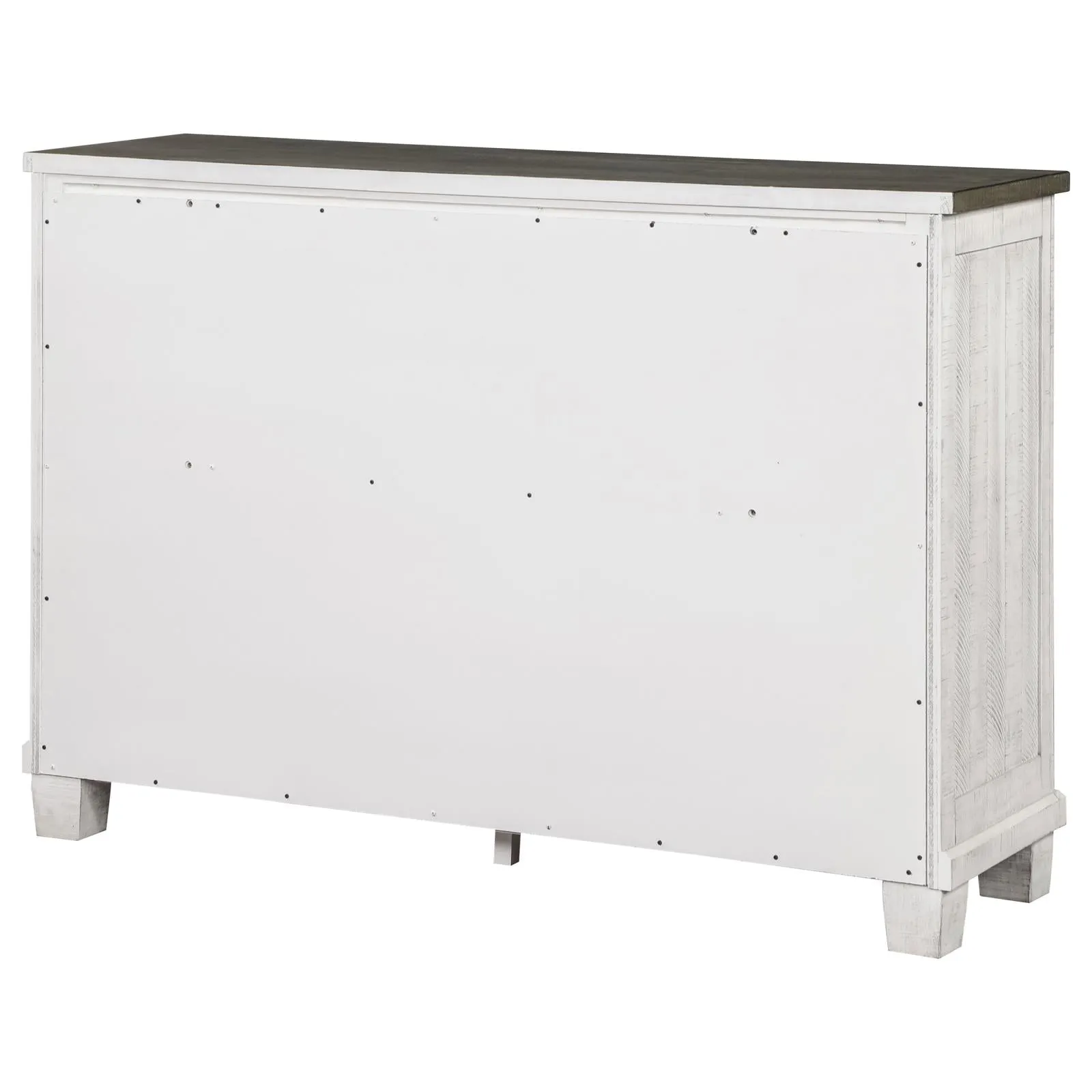Lilith 7-drawer Dresser Distressed Distressed Grey and White
