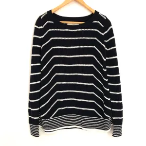 LOFT Navy and White Striped Sweater- Size XS