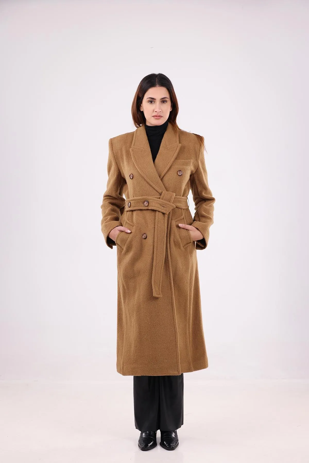 Long belted coat