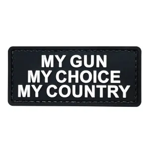 My Gun My Choice My Country Patch Black/White