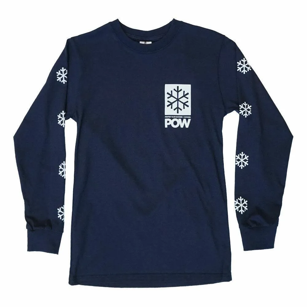 POW Stacked Logo Long Sleeve - Navy