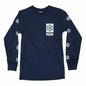 POW Stacked Logo Long Sleeve - Navy