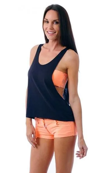 Pure Color Scoop Spaghetti Strap Sexy Vest