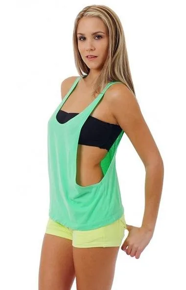 Pure Color Scoop Spaghetti Strap Sexy Vest